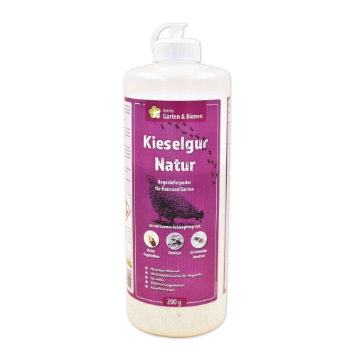 Kieselgur Natur - gegen rote Vogelmilbe, Ameisen & div. Lästlinge | 200 g